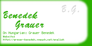 benedek grauer business card